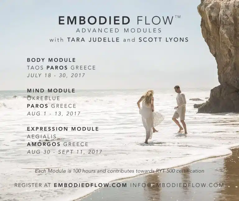 Take your practice or teaching to the next level. Each Advanced Yoga Module (300 hours total/RYT 500 Standard) counts for 100 credit hours towards the Embodied Flow School of Yoga 300-hour Advanced Training .